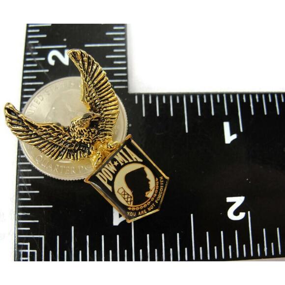 POW-MIA Lapel Pin Vintage Eagle "You Are Not Forgotten" - Picture 11 of 14